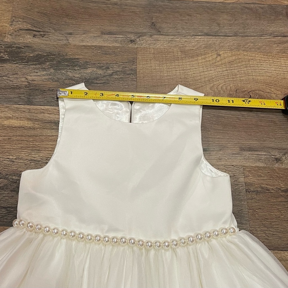 American Princess White and Pink A-Line Sundress for Weddings - Picture 6 of 12